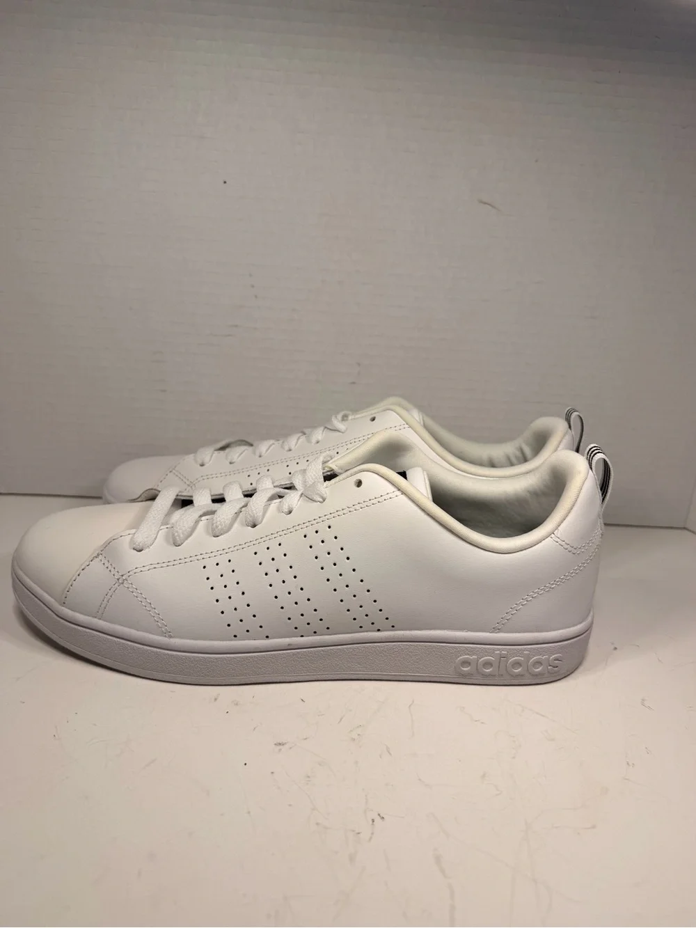 Adidas Advantage Clean White Court Sneakers Shoes Size 9.5
